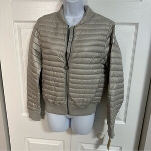 Michael Kors Women's Quilted Bomber Jacket - Gray
